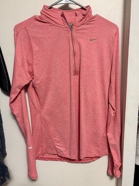 Nike Women’s Coral Pink Half‑Zip Performance Pullover
